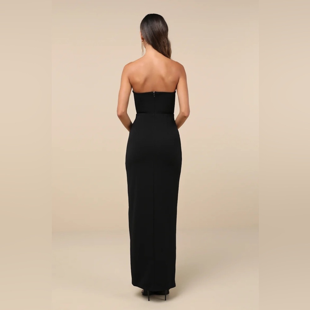 Lulus Sensational Beauty Black Strapless Maxi Dress - Picture 3 of 8